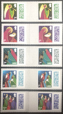 GB 2025 CHRISTMAS Stamp Set (NATIVITY) gutter pairs self-adhesive, MNH, 04/11/25