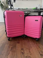 Rock Byron 2 Piece Hardside Luggage Set in Pink (small,medium) PPR£120