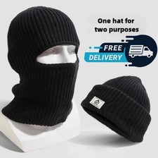 2 in 1 Winter Knit Beanie