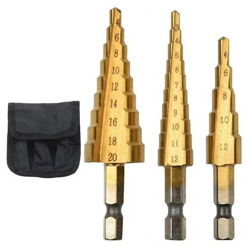 3pcs hss step drill bit - 3pcs,