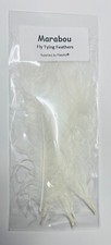 Marabou Plumes x5 Packets – Fly Tying & Craft Feathers – 25 Plumes Total - White