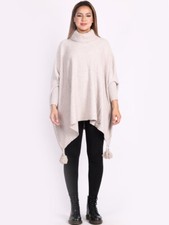 Ladies Plain Cowl Neck Batwing