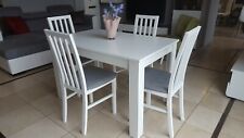 White extending dining table