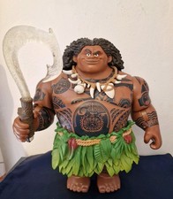 Moana Maui 12" Talking Figure Light Up Magical Fish Hook Mega Disney Store