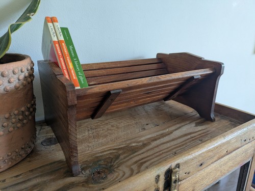 Large vintage oak book - oak, trough