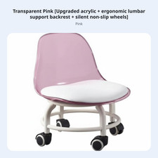Clear Acrylic rolling Stool