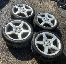MERCEDES CLK W209 18” AMG ALLOY WHEELS A1714011602 A1714011702 STAGGERED
