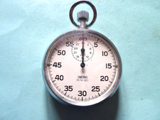SMITHS  1/5th Chrome Cased Stop Pocket Watch... 55mm.. Working  VGC