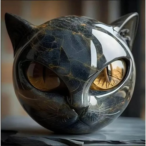 Luxury black cat stone - luxury,
