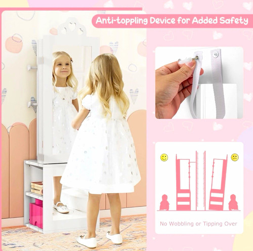 White mirrored wood - wood, kids