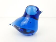 Labelled Wedgwood Blue Glass Fledgling Bird Paperweight RSW429