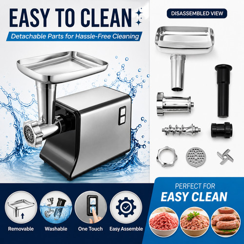 Electric meat grinder easy - meat,