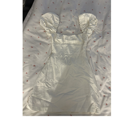 Zara white linen puff sleeve - puff,
