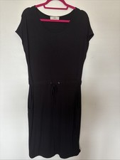 Next Black Casual Cotton Desk With Tie Waist, Size 14