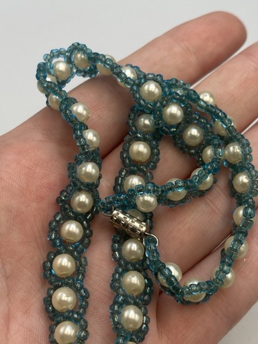 Vintage faux pearl glass - pearl, seed