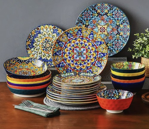 24pc stoneware bohemian - 24pc,