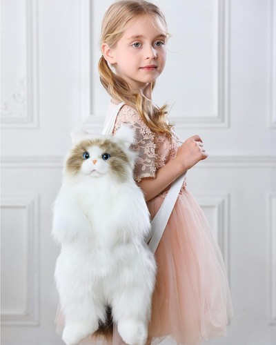 Simulated stuffed cat backpack - stuffed,
