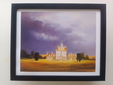 David Weston print 'The House On The Downs' Lambourn, Berkshire  FRAMED