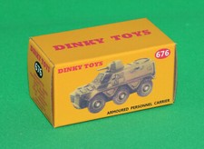 DINKY Reproduction Box 676 Armoured Personnel Carrier Box REPRO