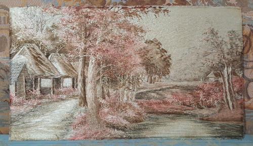 Hand embroidered picture - hand,