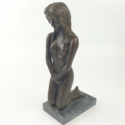 Bronze figure kneeling - figure, of