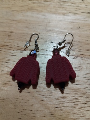 Handmade maroon jumper pvc - jumper,