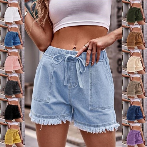 Womens stretch denim shorts - womens,