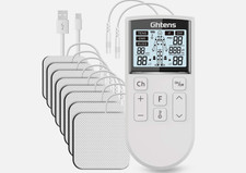 TENS Machine for Pain Relief – GHTENS Rechargeable EMS Unit with 5 White 