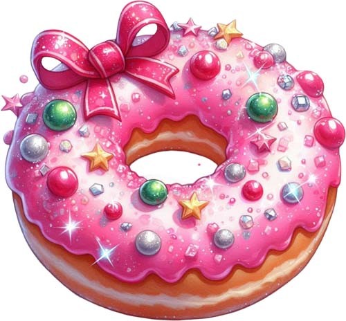Colourful christmas donut wall - colourful,