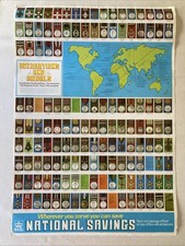 Vintage National Savings Poster "Decorations and Medals" Navy, Army, Air Force