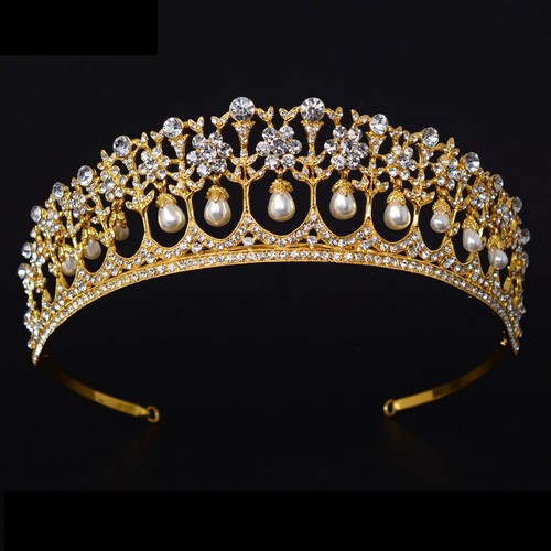 5cm tall gold pearl - pearl, crystal