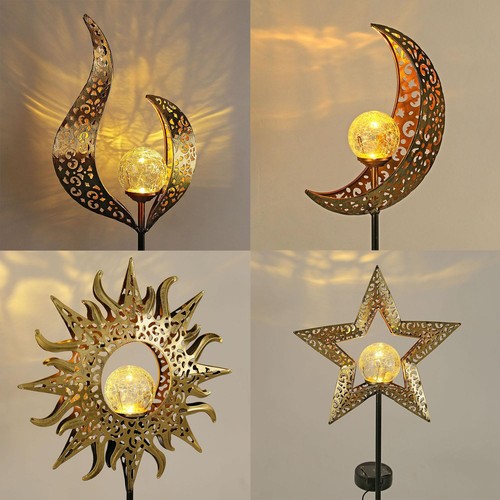 Solar stake lights crackle - stake,