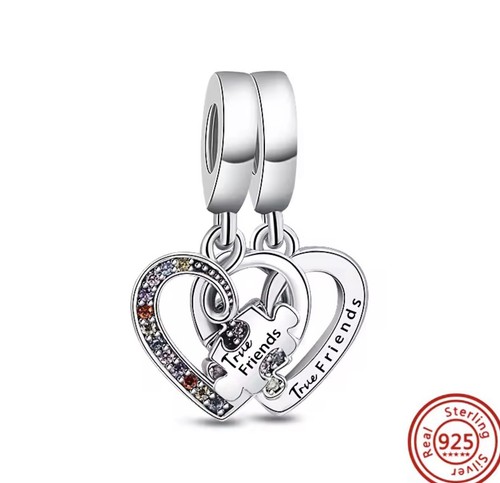 Sterling silver double charm - sterling,