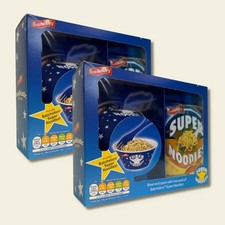 2 x Super Noodle Gift Set - Bowl, Noodles & Spork Set - Chicken Flavour