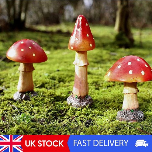 4pc red toadstool mushroom - 4pc,