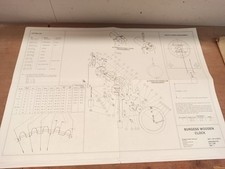 Burgess Wooden Clock Plans Set of Plans  1981