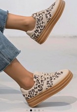 Ladies Faux Suede Animal Print
