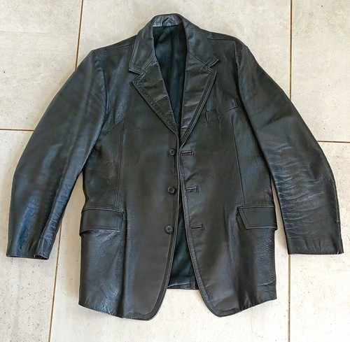 Vintage 1970s black leather - vintage,