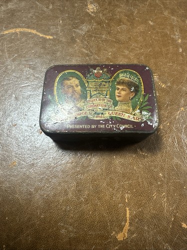Antique tin coronation king - antique,