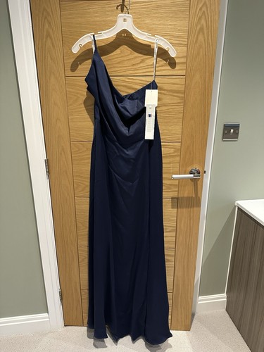David bridal navy satin - david’s,