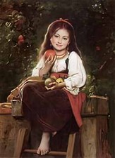 Lon Bazille Perrault photo A4 the apple picker by l on bazile perrault