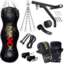Maxx 4FT Triple body bag uppercut bag punch bag, angled boxing bag+ free chain  