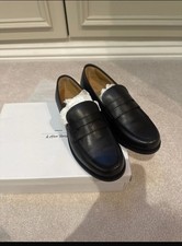 Ladies Leather Black Loafer Size 4