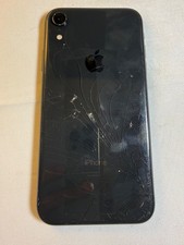 Apple iPhone XR-64GB black unlocked 96% Battery Health, Cracked