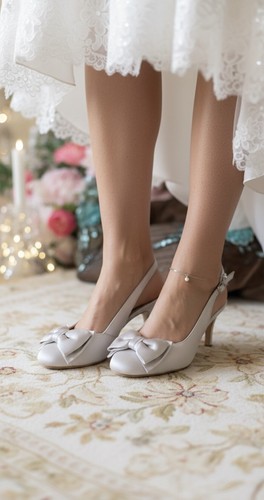 Bridesmaid shoes bow satin - bridesmaid,