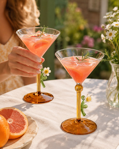 Cocktail glass daisy stem - daisy,