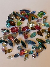 Rhinestones Vintage mixed shape colour Bargain Square/Pear/navette 100 CRAFT