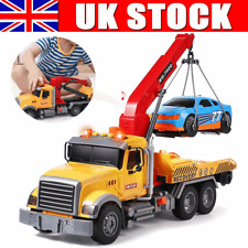 Construction Vehicle Toys 5 In 1 Kids Large Transporter Truck Digger & Batteries