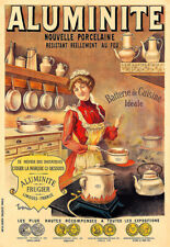 Kitchen Cafe Pots Pans Restaurant Pans Aluminite  French  Ware Poster Print