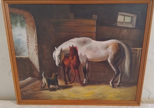 Vintage oil painting the - , 'the